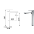 Seto High Rise Basin Mixer Chrome