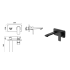 Seto Wall Basin Mixer Matt Black