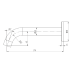 Soko Spout Matt Black,60mm cover plate