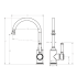 Clasico Gooseneck Sink Mixer Ceramic handle in Brushed Nickel