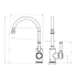 Clasico Gooseneck Sink Mixer in Brushed Gold