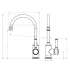 Clasico Gooseneck Sink Mixer in Brushed Nickel