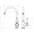Clasico Gooseneck Sink Mixer in Matt Black