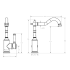 Clasico Sink Mixer Ceramic handle in Matt Black