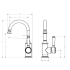 Clasico Gooseneck Basin Mixer Chrome 