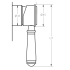 Clasico Ceramic Handle in Brushed Nickel