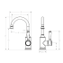 Clasico Gooseneck Basin Mixer Ceramic handle in Matt Black