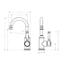 Clasico Gooseneck Basin Mixer in Brushed Nickel