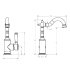 Clasico Basin Mixer Ceramic handle in Brushed Nickel