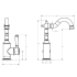 Clasico Basin Mixer Ceramic handle in Matt Black