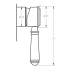 Clasico Ceramic Handle for Wall Mixer in Brushed Gold