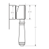 Clasico Ceramic Handle for Wall Mixer in Brushed Nickel