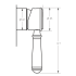 Clasico Ceramic Handle for Wall Mixer Chrome
