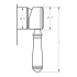 Clasico Ceramic Handle for Wall Mixer in Matt Black