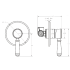Clasico Wall Mixer Trim Kits Ceramic handle in Matt Black