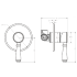 Clasico Wall Mixer Trim Kits Ceramic handle Chrome