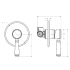 Clasico Wall Mixer Trim Kits in Brushed Gold