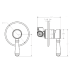 Clasico Wall Mixer Trim Kits in Brushed Nickel