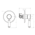 Clasico Wall Mixer Trim Kits in Matt Black
