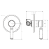 Clasico Wall Mixer Trim Kits Chrome