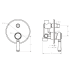 Clasico Wall Diverter Mixer Trim Kits Ceramic handle in Brushed Nickel
