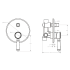 Clasico Wall Diverter Mixer Trim Kits Ceramic handle Chrome