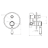 Clasico Wall Diverter Mixer Trim Kits in Brushed Gold