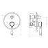 Clasico Wall Diverter Mixer Trim Kits in Brushed Nickel