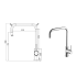 Hali Square Neck Sink Mixer Chrome