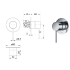 Hali Wall Mixer Chrome