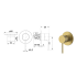 Hali Wall Mixer Brushed Gold