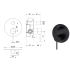 Hali Wall Mixer with Diverter Matt Black