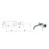Hali Wall Basin Mixer Curved Spout Chrome