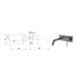 Hali Wall Basin Mixer Curved Spout Gunmetal