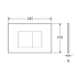 Access Plate Square Button White