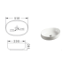 Cora Countertop Artbasin 510 x 390 x 150mm