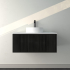 890mm Kiama Bottega Oak 1 Left Drawer 1 Right Door Fluted Wall Hung Vanity Cabinet Only