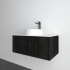 890mm Kiama Bottega Oak 1 Right Drawer 1 Left Door Fluted Wall Hung Vanity Cabinet Only