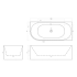 1700mm Kiama Grooved Gloss White Right Corner Fit Fluted Bathtub 