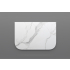 750mm White Marble Look Sintered Stone Top Matte Finish Rounded Corner Benchtop Rounded Corner