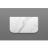 900mm White Marble Look Sintered Stone Top Matte Finish Rounded Corner Benchtop Rounded Corner
