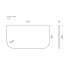 900mm White Marble Look Sintered Stone Top Matte Finish Rounded Corner Benchtop Rounded Corner