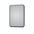 500*700mm Frosted Edge Black Aluminum Framed Front Light 3 Color Lighting LED Mirror Touch Sensor Switch Wall Mounted Vertical or Horizontal