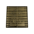 110*110*20mm Brushed Brass Grill Floor Waste Shower Grate Drain(80mm outlet)
