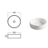 Otus Countertop Artbasin 335 x 335 x 120 mm