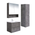 900*460*550mm Wall Hung Rock Cemento Woodgrain Vanity Two Drawer Cabinet Only