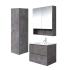 900*460*550mm Wall Hung Rock Cemento Woodgrain Vanity Two Drawer Cabinet Only