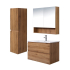 900*460*550mm Wall Hung Canyon Oak Woodgrain Vanity Two Drawer Cabinet Only