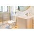 Moi Back To Wall Toilet Suite (Rimless) With Slim PP Seat Cover And Bottom Inlet Cistern T5B