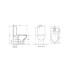 Moi Back To Wall Toilet Suite (Rimless) With Slim PP Seat Cover And Bottom Inlet Cistern T5B